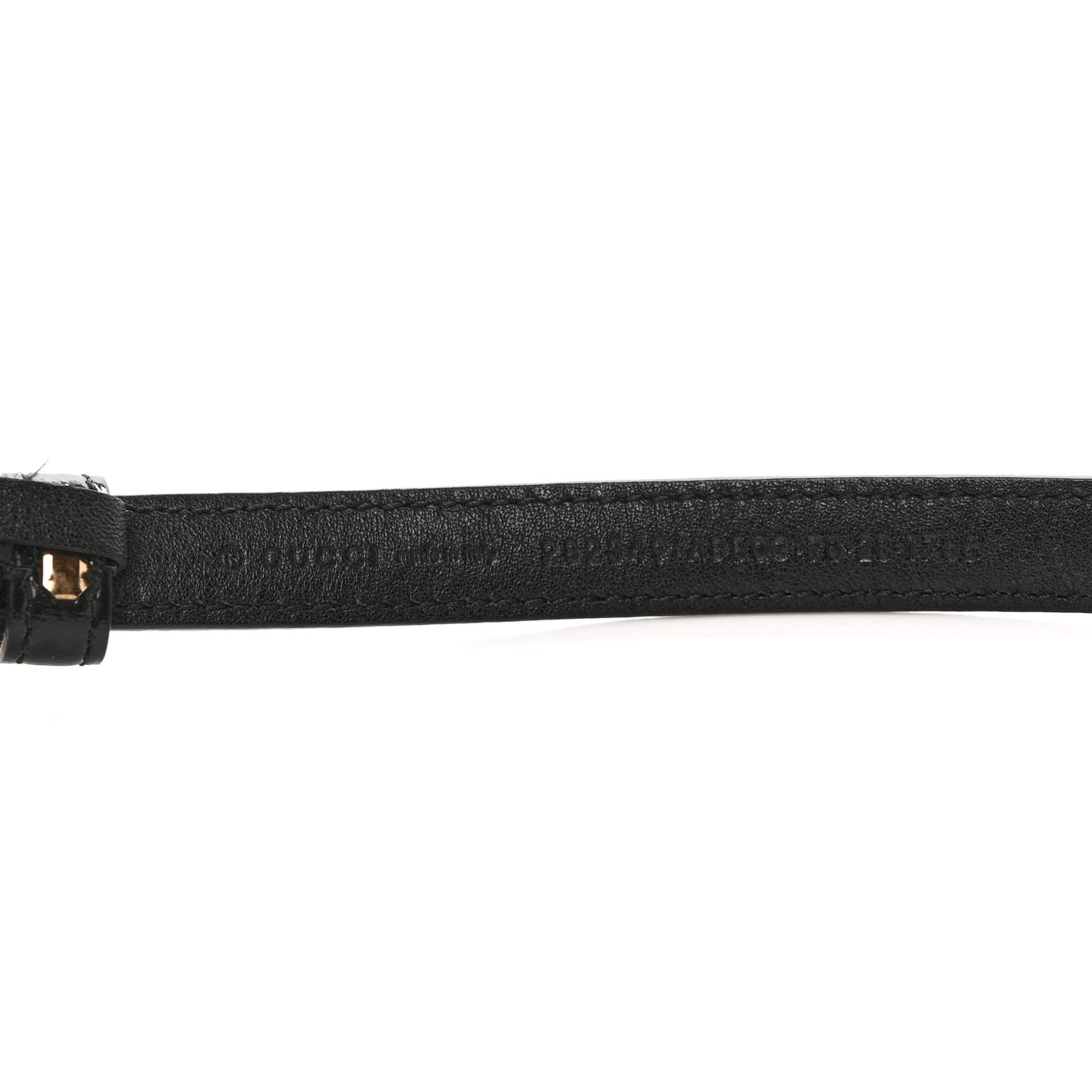 Vernice Naplak Horsebit Skinny Belt 70 28 Black