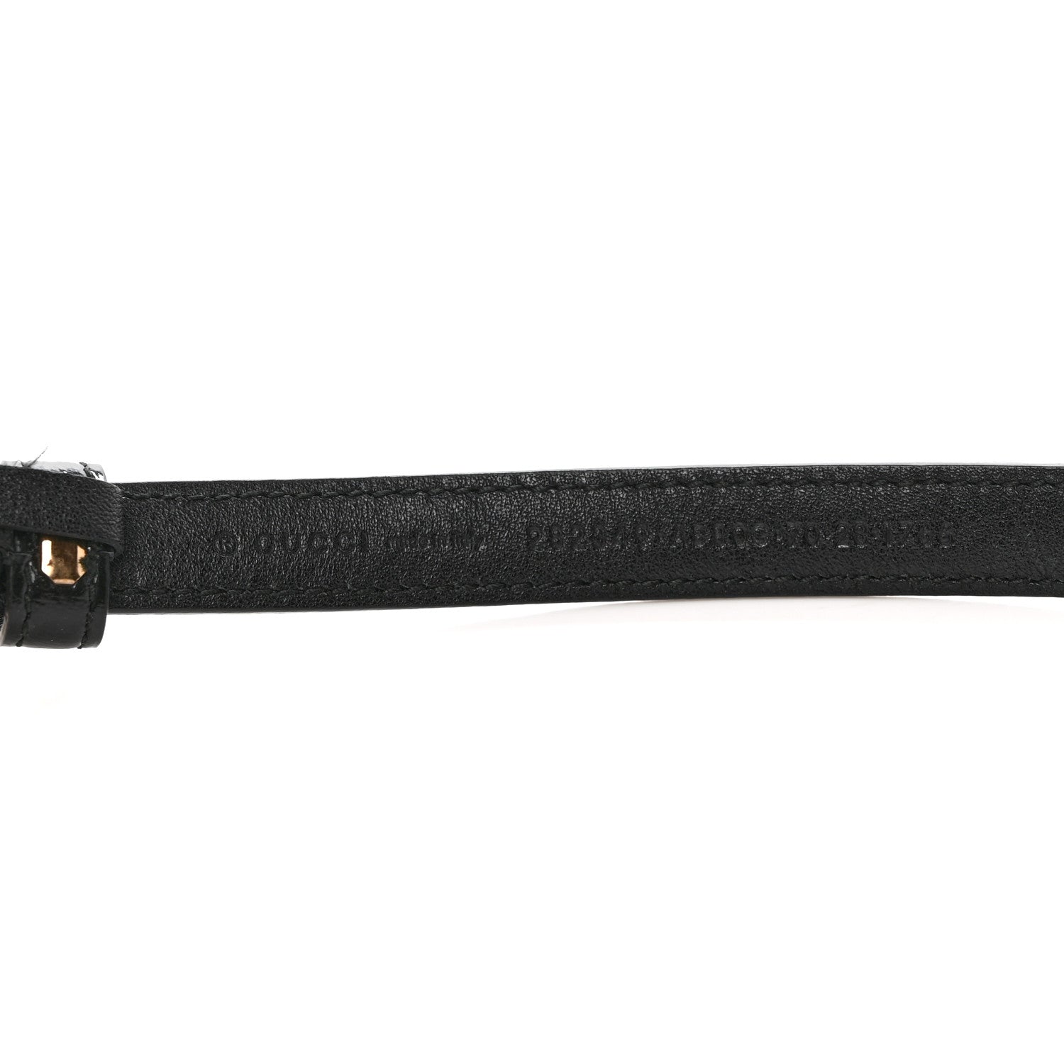 Gucci Vernice Naplak Horsebit Skinny Belt 70 28 Black 5 of 5