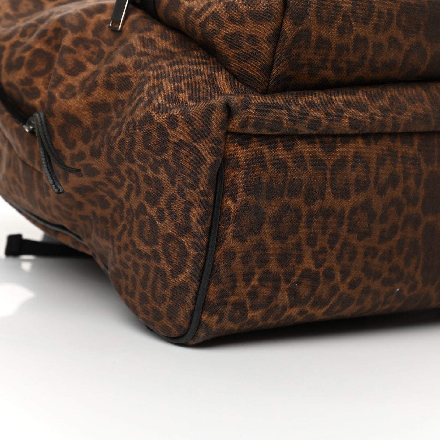 Printed Canvas Leopard Classic Hunting Backpack Brown