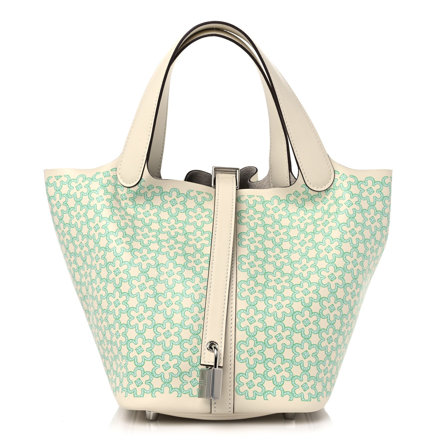 Hermes Swift Lucky Daisy Picotin Lock 18 PM Nata Vert 1 of 10