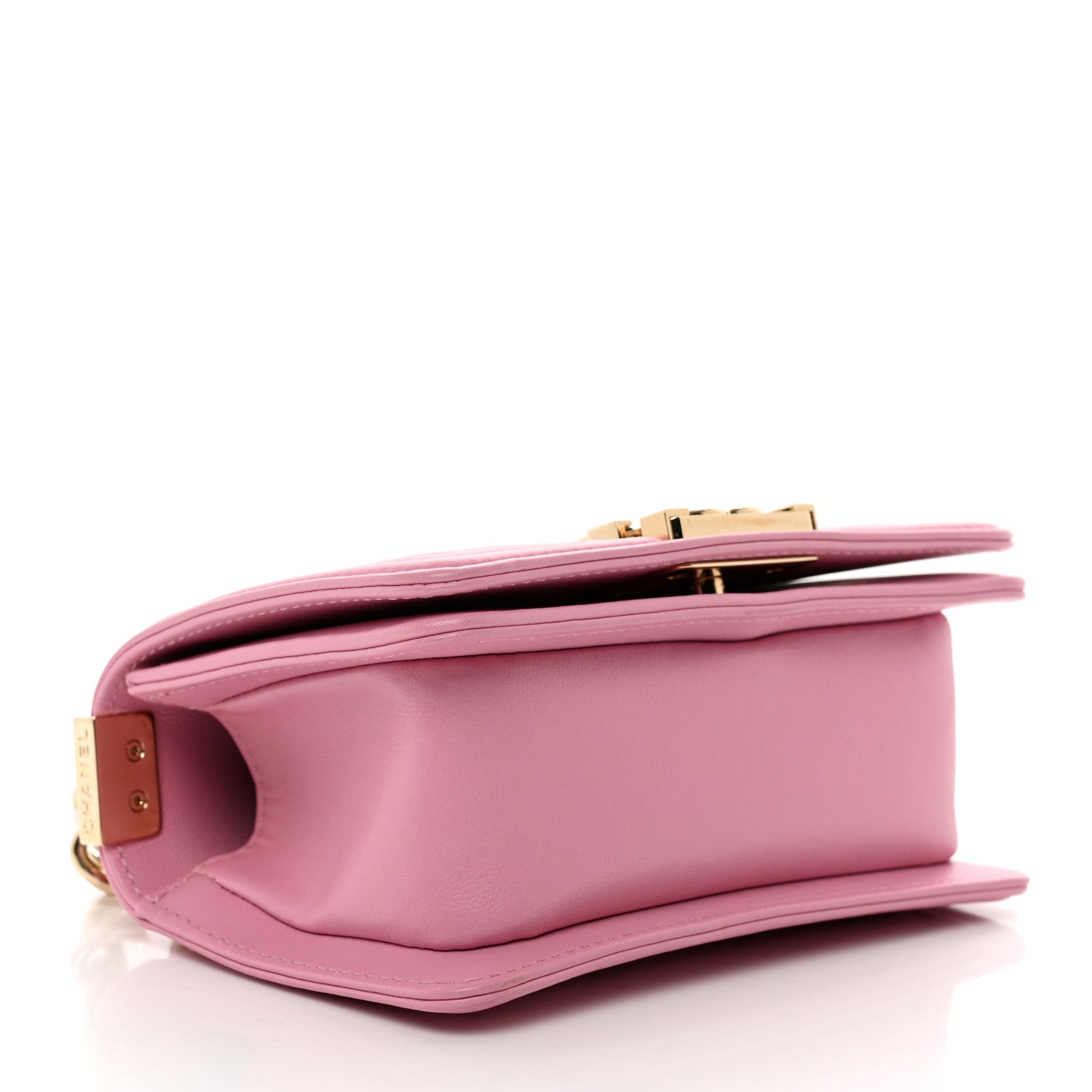 Chanel Calfskin Chevron Quilted Mini Boy Flap Pink 4 of 10