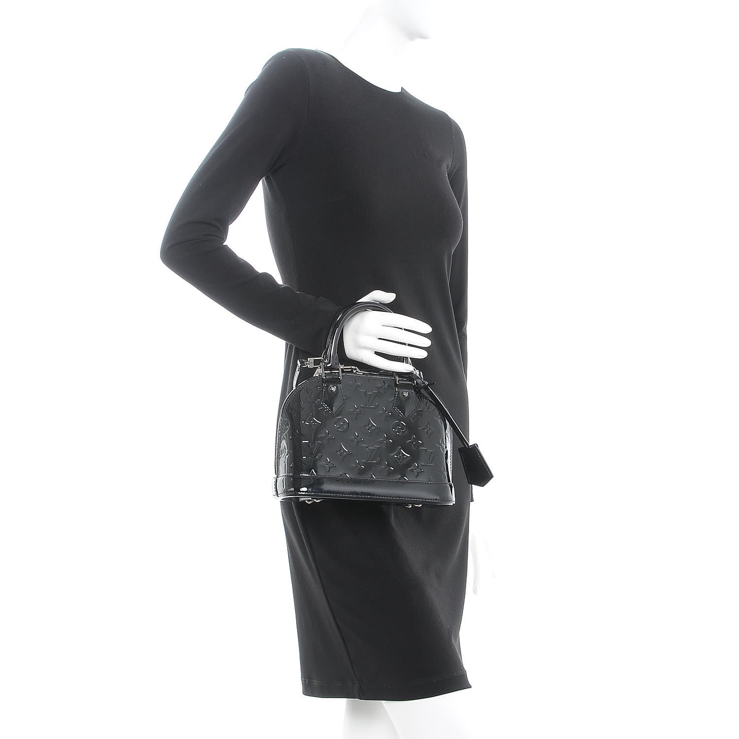 Louis Vuitton Vernis Alma BB Noir Magnetique 3 of 10