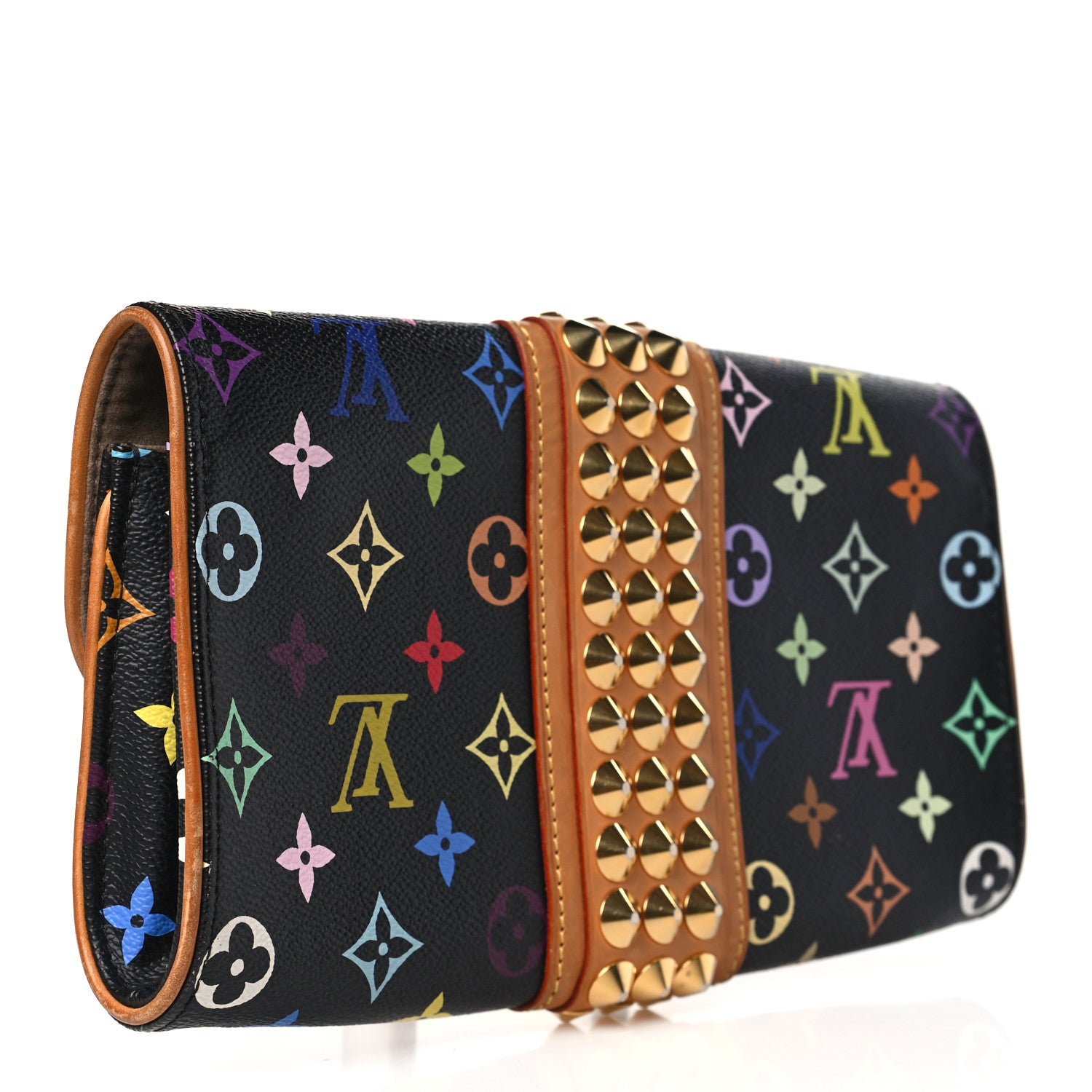 Louis Vuitton Monogram Multicolor Courtney Clutch Black 4 of 10