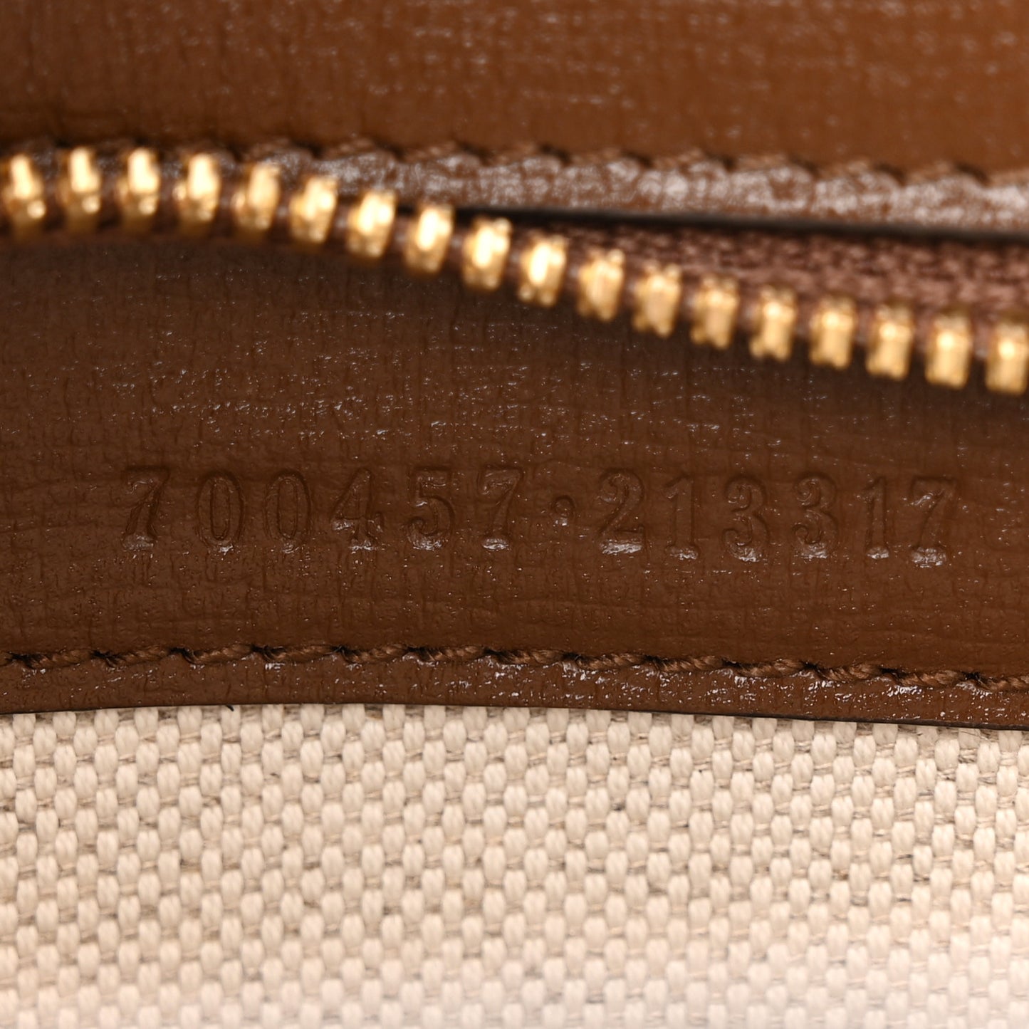 GG Supreme Monogram Azalea Calfskin Web Medium Horsebit 1955 Shoulder Bag Beige Ebony Brown Sugar