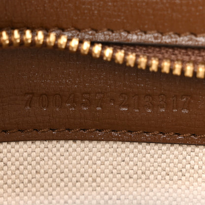 Gucci GG Supreme Monogram Azalea Calfskin Web Medium Horsebit 1955 Shoulder Bag Beige Ebony Brown Sugar 7 of 10