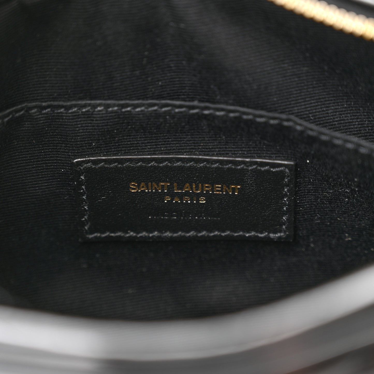 Patent Matelasse Monogram Lou Belt Bag Black