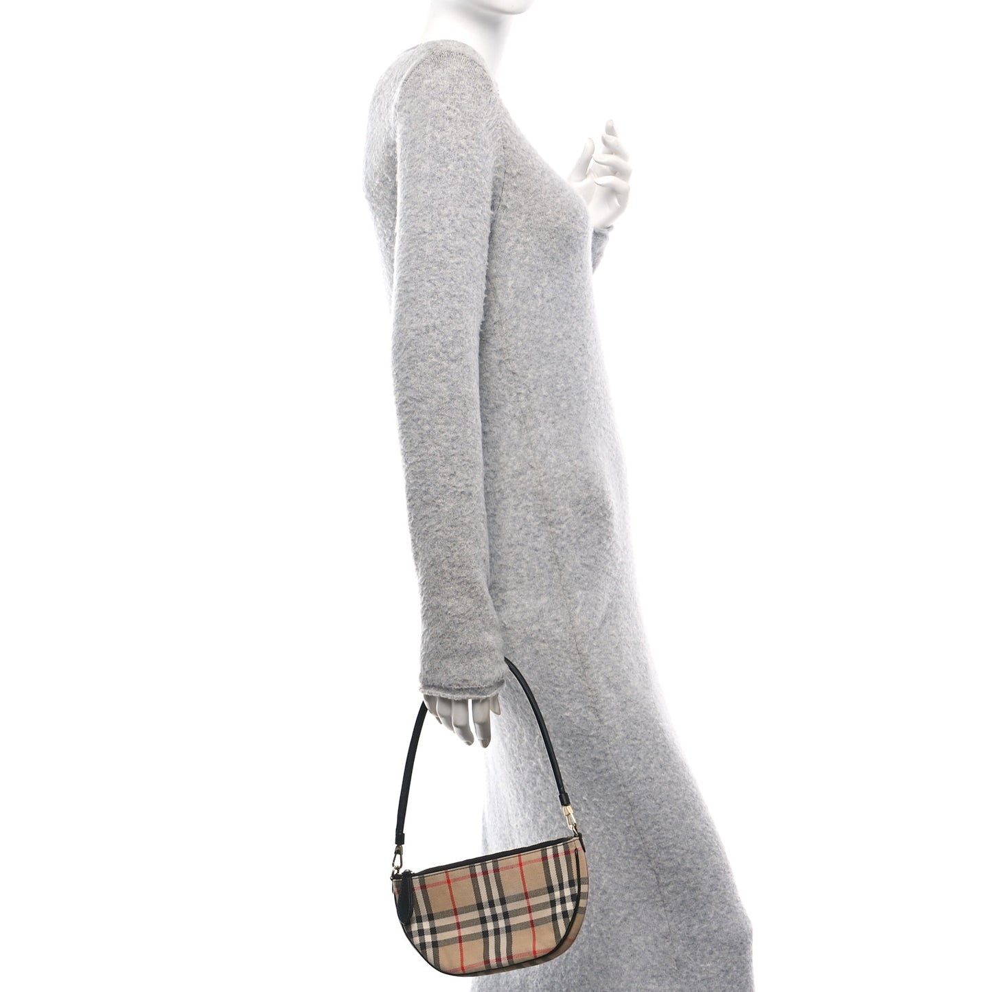 Vintage Check Calfskin Olympia Slim Pouch Archive Beige