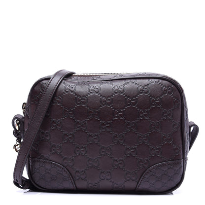 Gucci Guccissima Mini Bree Messenger Bag Chocolate 1 of 12