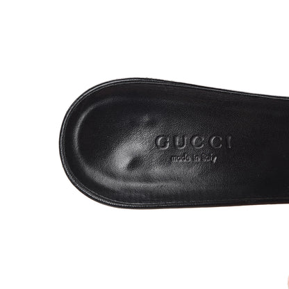 Gucci Calfskin Interlocking G Slide Sandal 7 Black 9 of 16