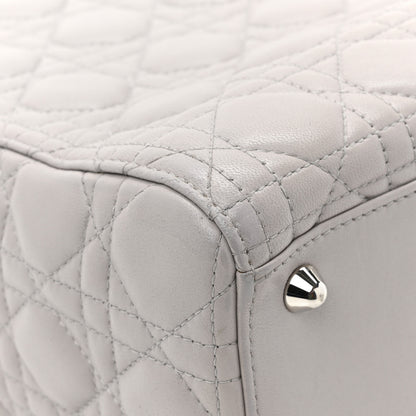 Christian Dior Lambskin Cannage Large Lady Dior Light Grey 11 of 15