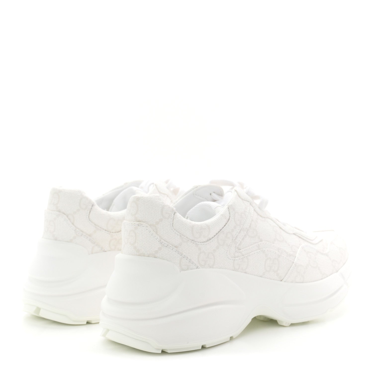 Gucci GG Supreme Monogram Womens Rhyton Sneakers 35 White 5 of 11