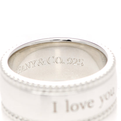 Tiffany Sterling Silver Milgrain I Love You Band Ring 48 4.5 5 of 6
