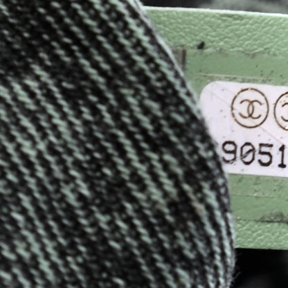 Chanel Denim Quilted Denimpression Flap Green Black 7 of 9