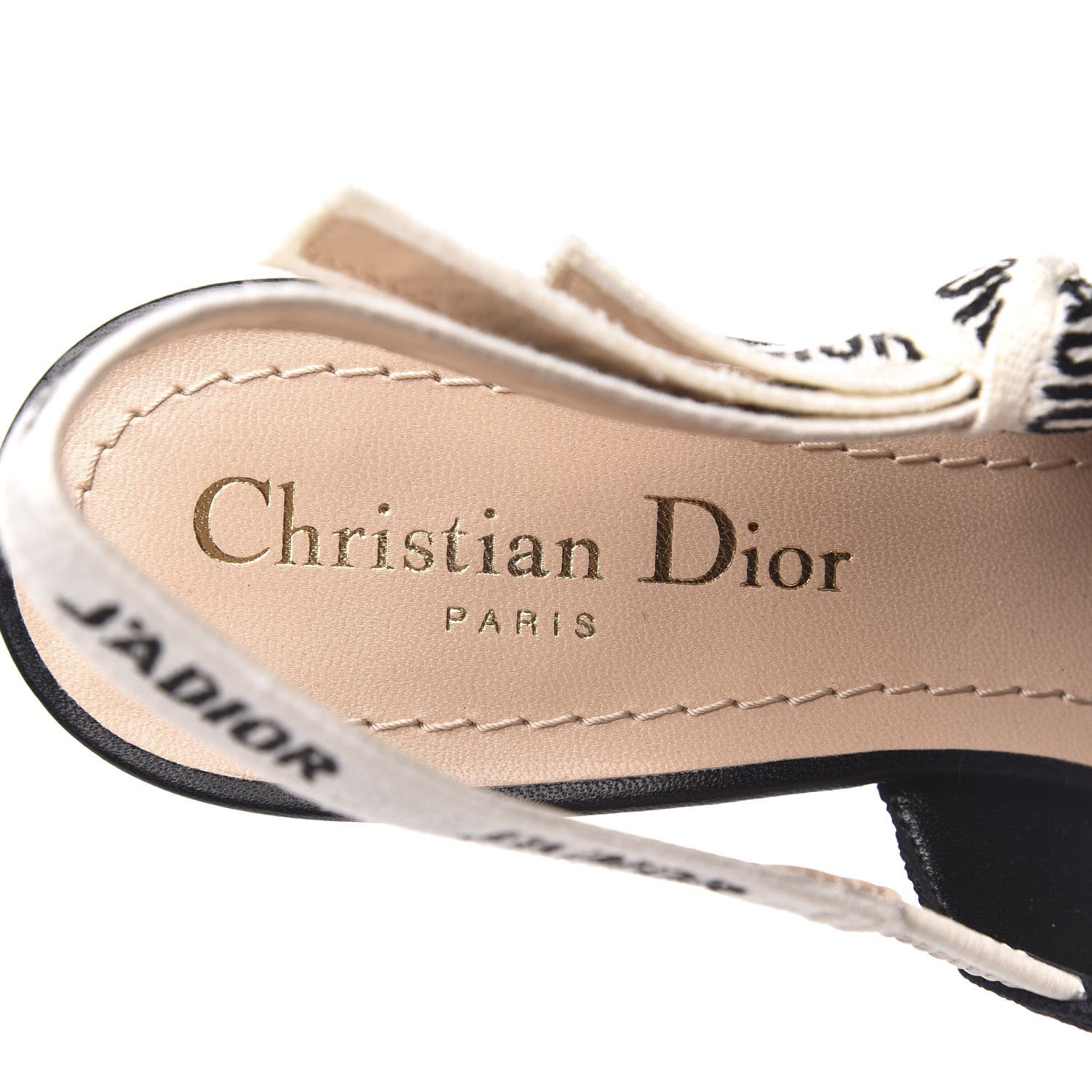 Christian Dior Technical Canvas Ribbon J Adior Slingback 65mm Pumps 35 Black 7 of 8