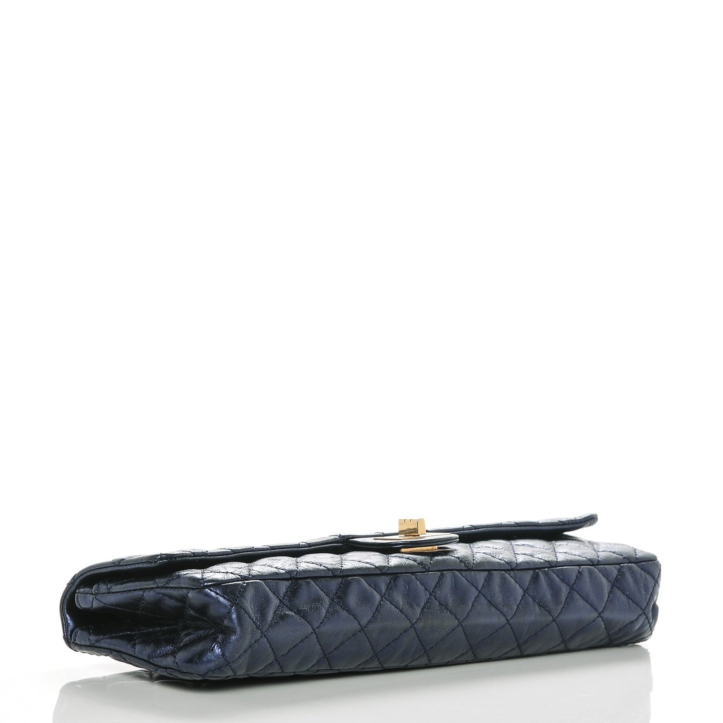 Metallic Calfskin 2.55 Reissue East West Clutch Blue