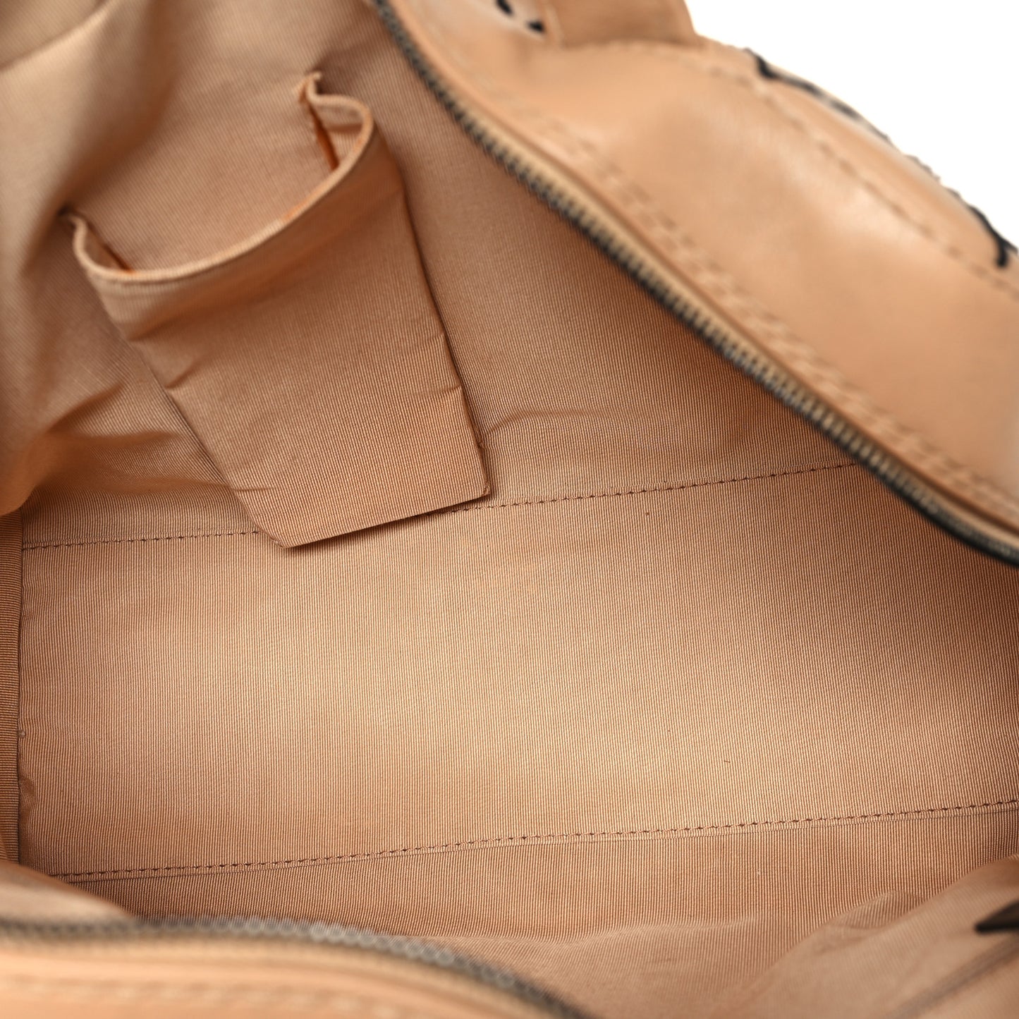 Calfskin Wild Stitch Top Handle Bag Beige
