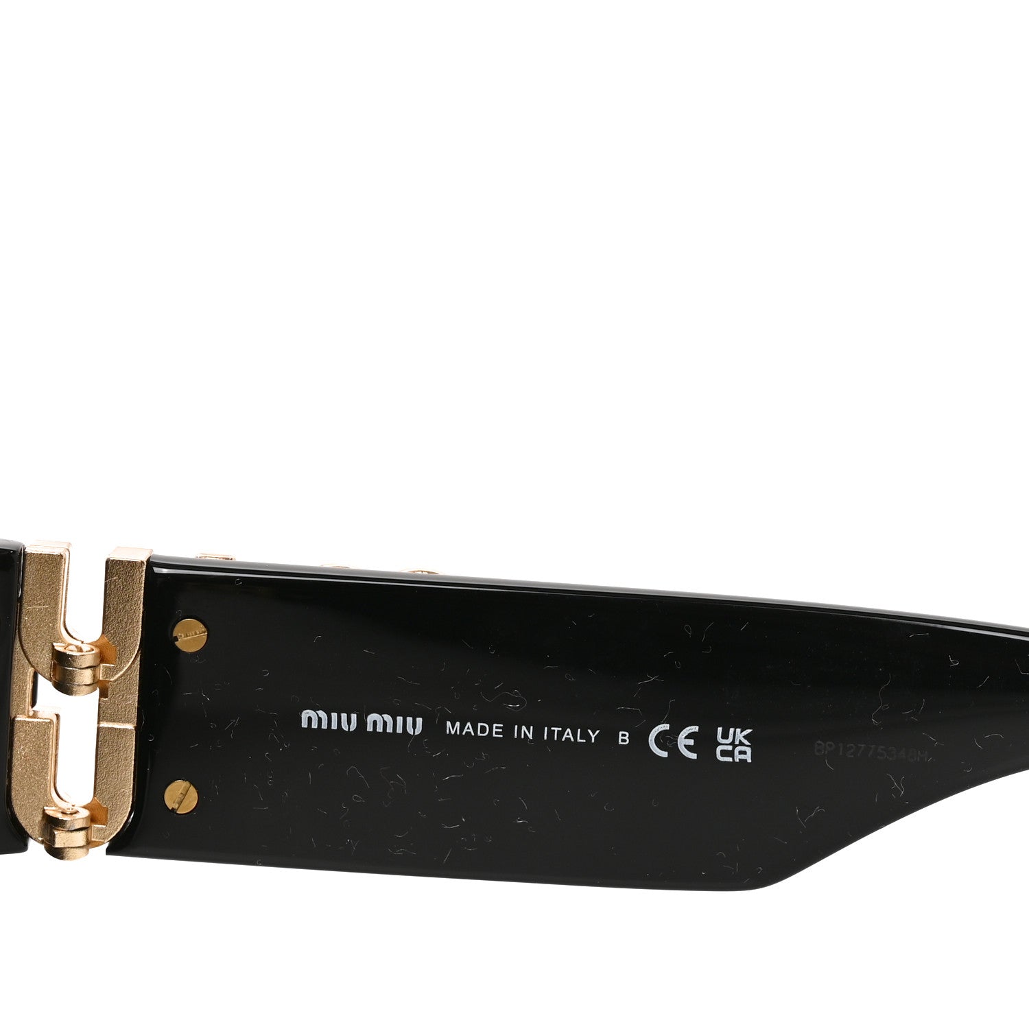 Miu Miu Acetate Rectangle Sunglasses SMU 09W Black 5 of 7