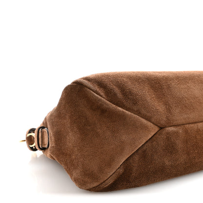 Prada Scamosciato Suede Medium Aimee Shoulder Bag Cacao 8 of 9