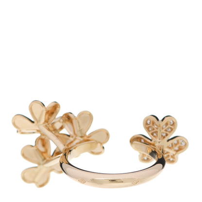 Van Cleef & Arpels 18K Yellow Gold Diamond Frivole Between The Finger Ring 53 6.5 4 of 9