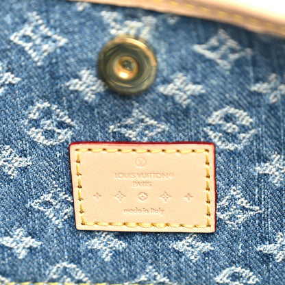 Louis Vuitton Monogram Denim CarryAll MM Blue 7 of 11