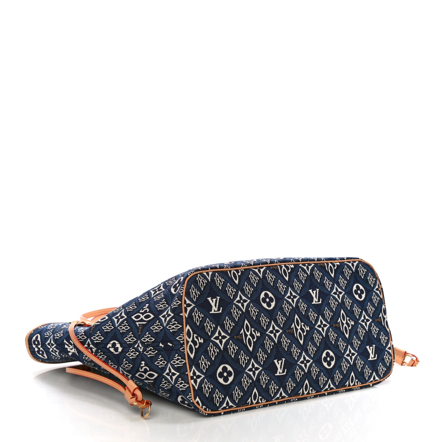 Louis Vuitton Jacquard Since 1854 Neverfull MM Blue 4 of 9