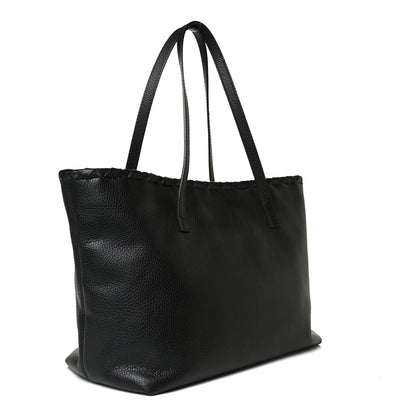 Gucci Pebbled Calfskin Bamboo Tassel Tote Black 2 of 12