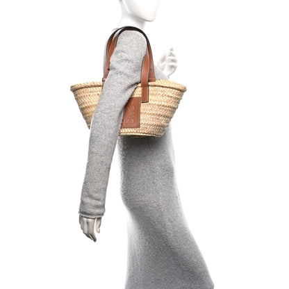 Loewe Raffia Small Basket Tote Bag Natural Tan 2 of 10