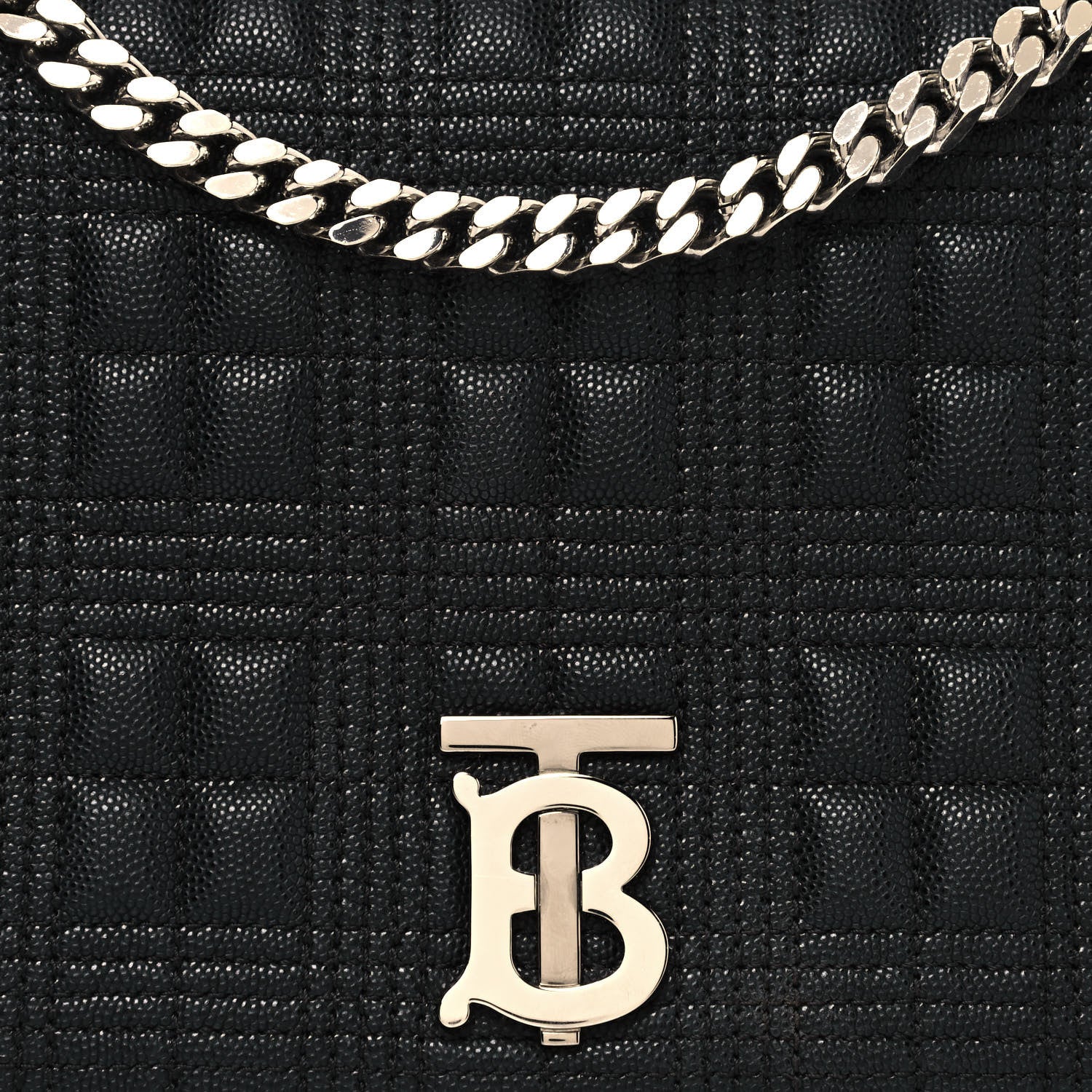 Burberry Grainy Calfskin Quilted Medium Lola Bag Black 7 of 16