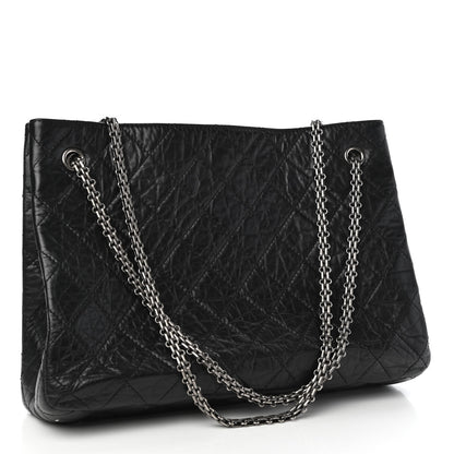 Chanel Aged Calfskin Quilted Reissue 2.55 Tote Black 3 of 10