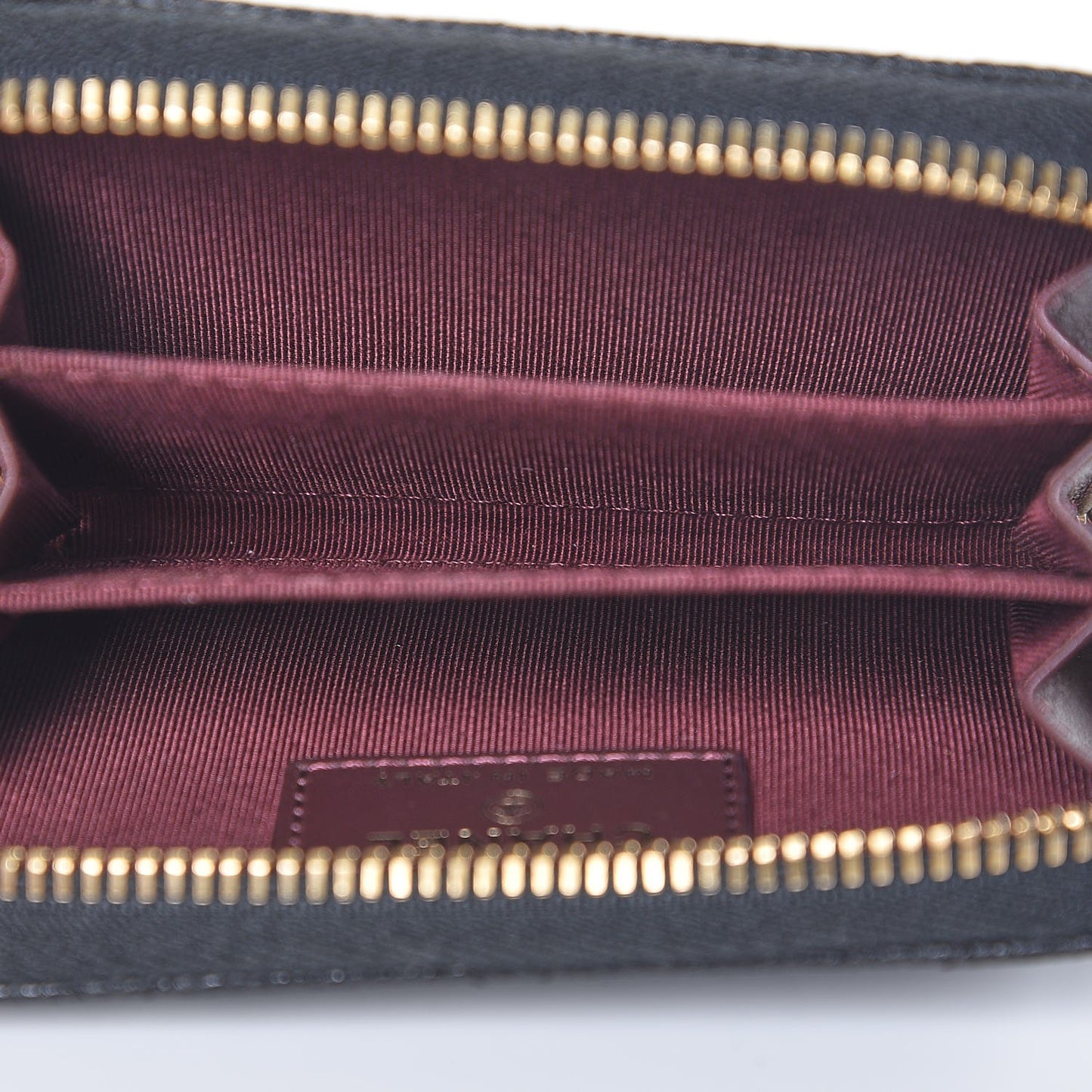 Caviar Quilted Zip Coin Purse Black
