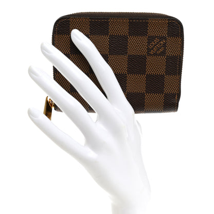 Louis Vuitton Damier Ebene Zippy Coin Purse Rose Ballerine 2 of 6