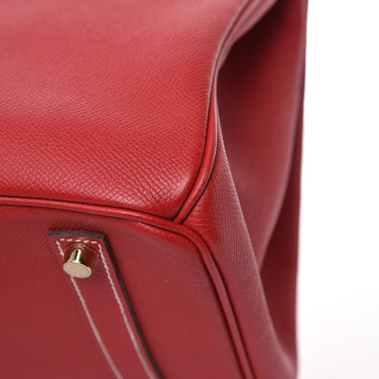 Hermes Epsom Candy Birkin 35 Rouge Casaque Bleu Thalassa 32 of 39