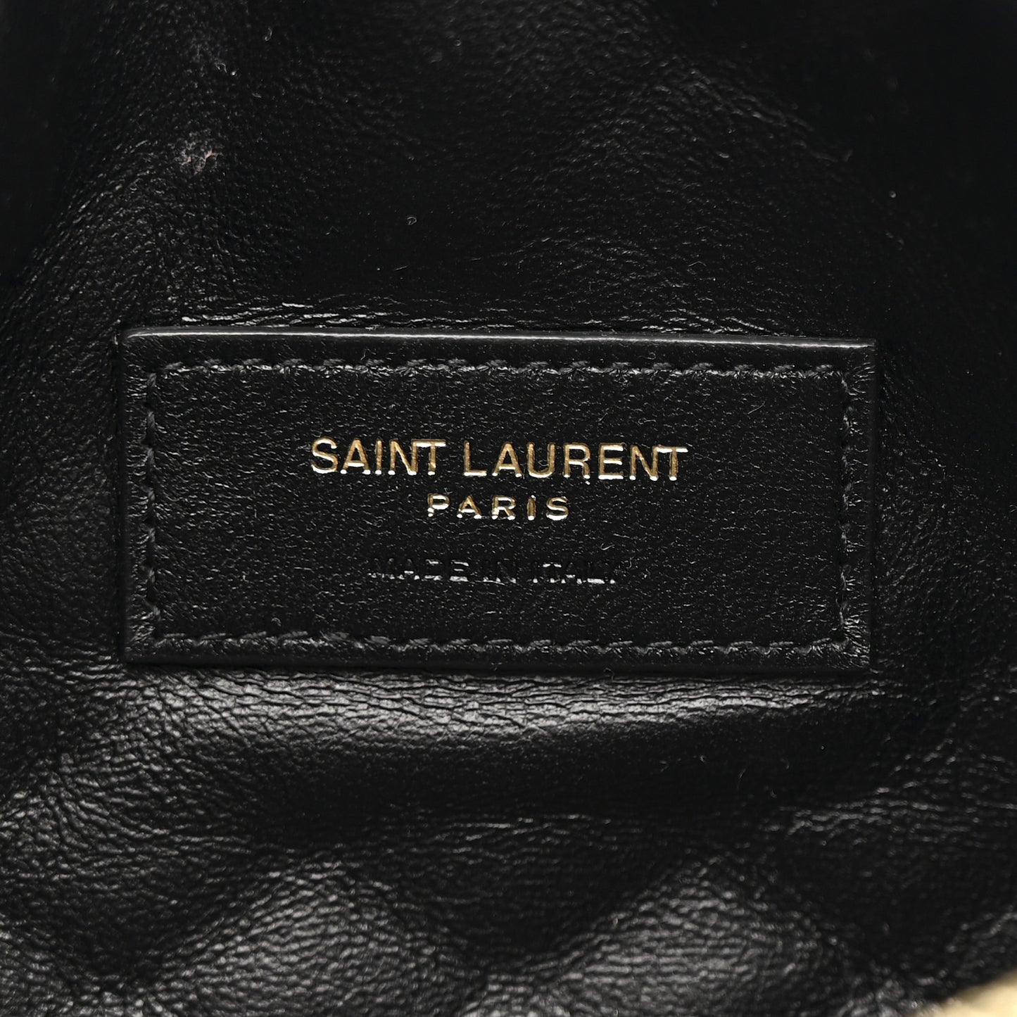 Lambskin Quilted Gaby Zipped Pouch Dark Cork