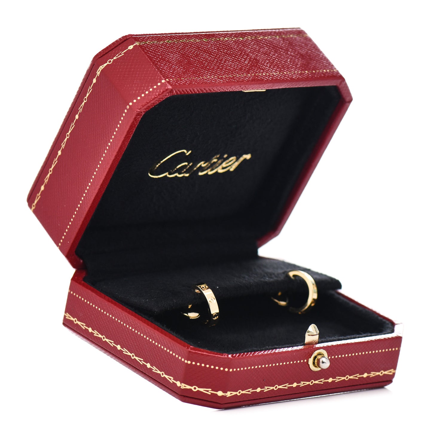 18K Yellow Gold Small LOVE Hoop Earrings