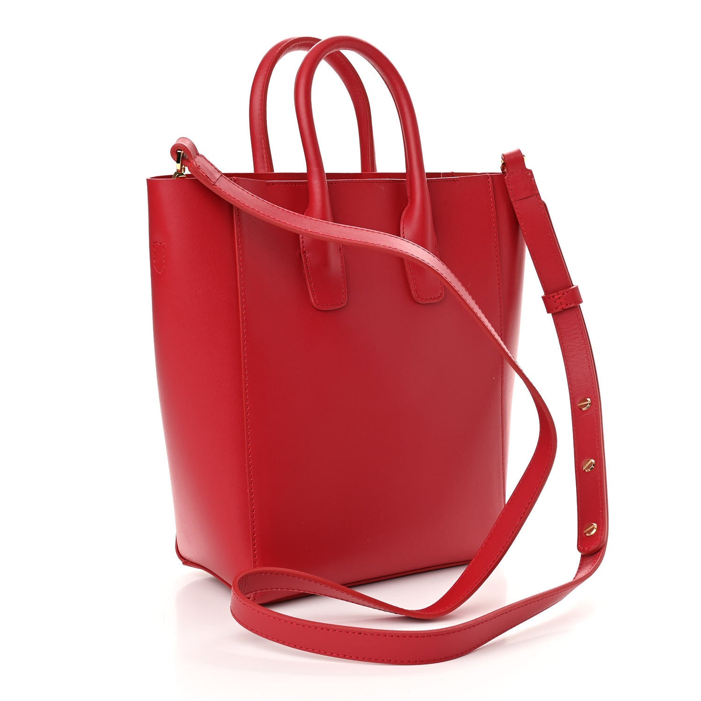 Calfskin Logo Mini North South Tote Flamma