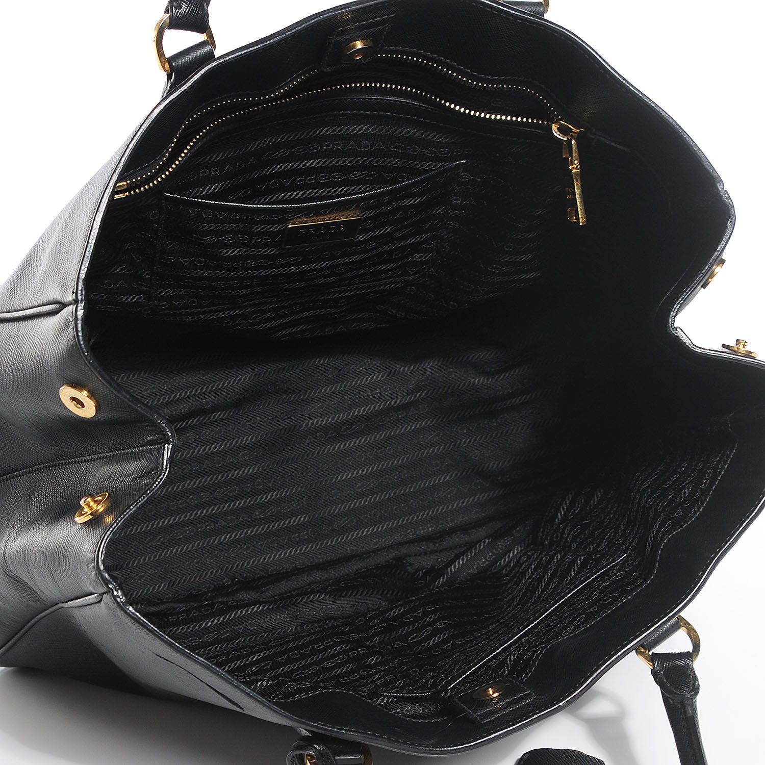 Prada Saffiano Lux Large Tote Nero Black 5 of 10