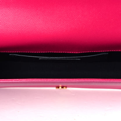 Saint Laurent Grain De Poudre Classic Monogram Kate Clutch Lipstick Fuchsia 4 of 7