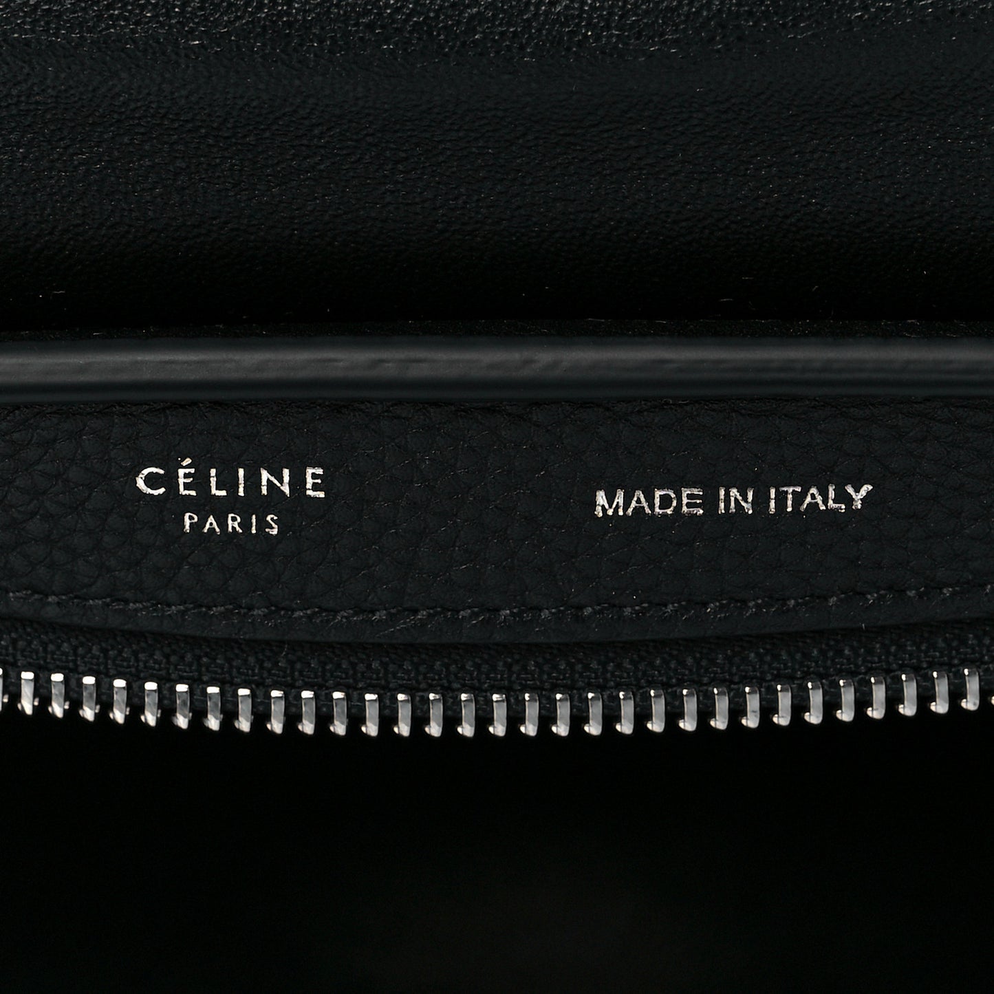 Drummed Calfskin Suede Small Trapeze Black