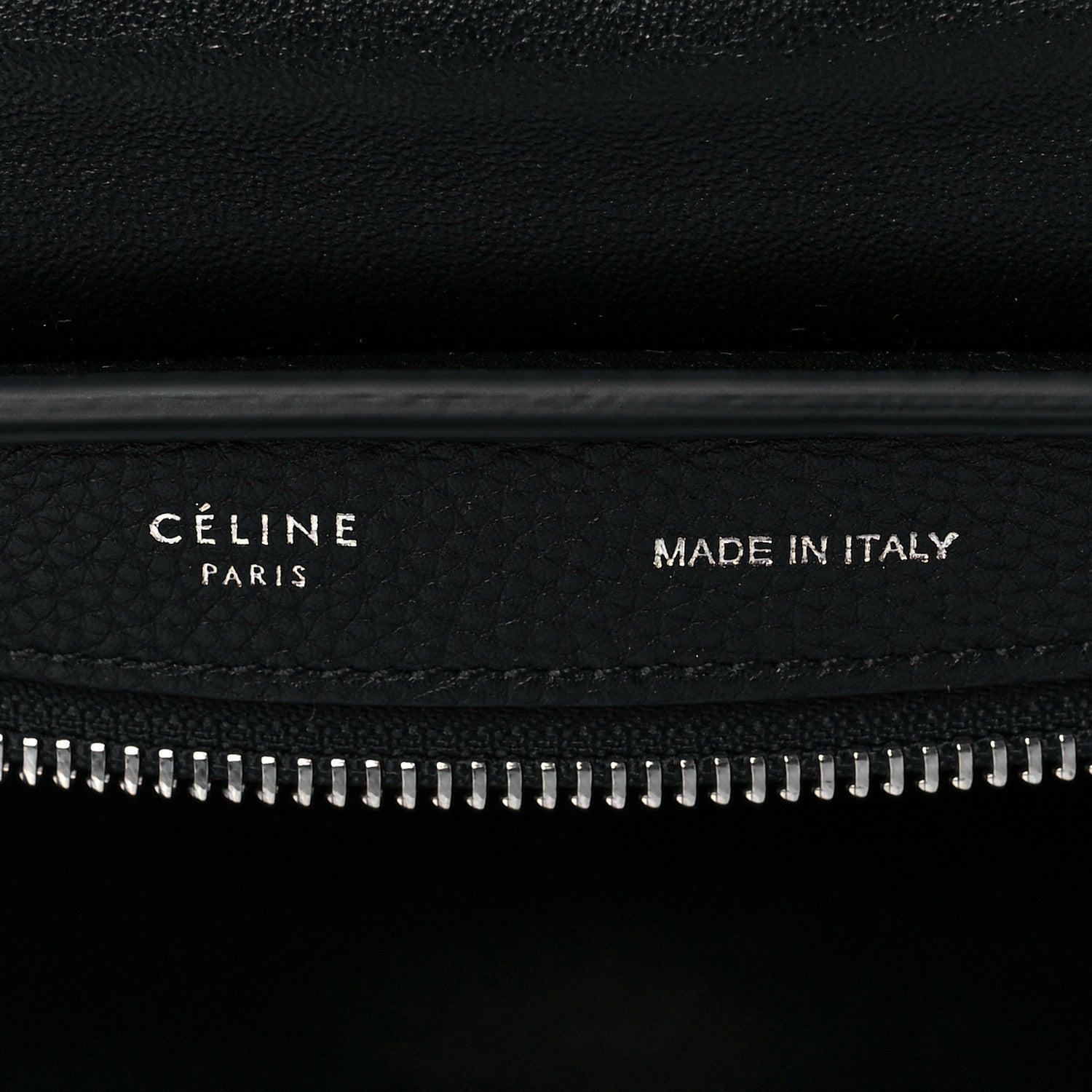 Celine Drummed Calfskin Suede Small Trapeze Black 8 of 9