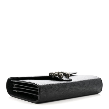Gucci Calfskin Mini Dionysus Chain Wallet Black 4 of 13