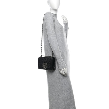 Dolce & Gabbana Calfskin Medium Devotion Crossbody Bag Black 2 of 11