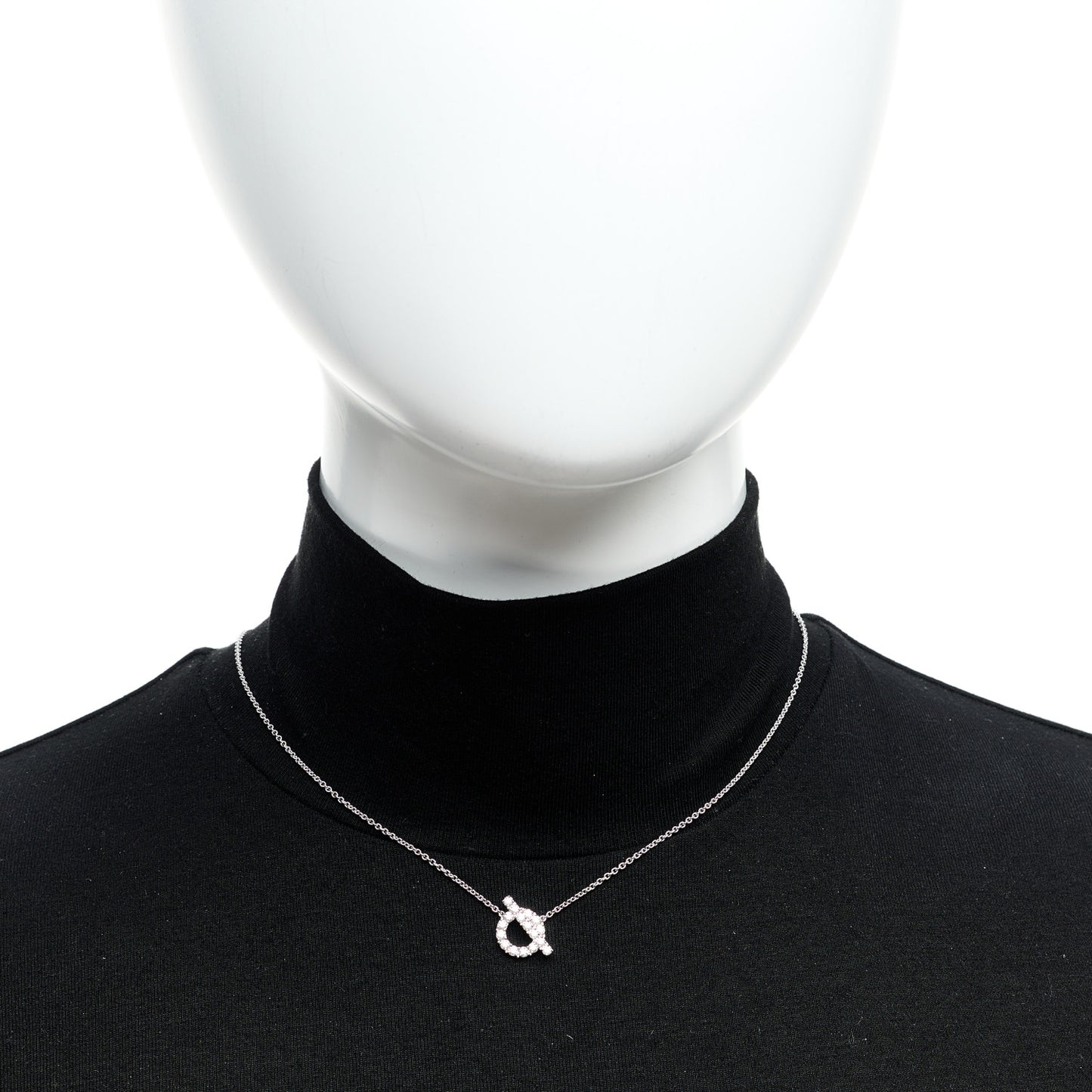 18K White Gold Diamond Finesse Pendant Necklace
