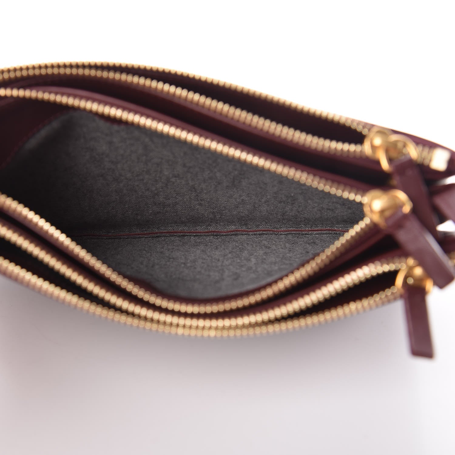Celine Lambskin Small Trio Crossbody Bag Burgundy 6 of 13
