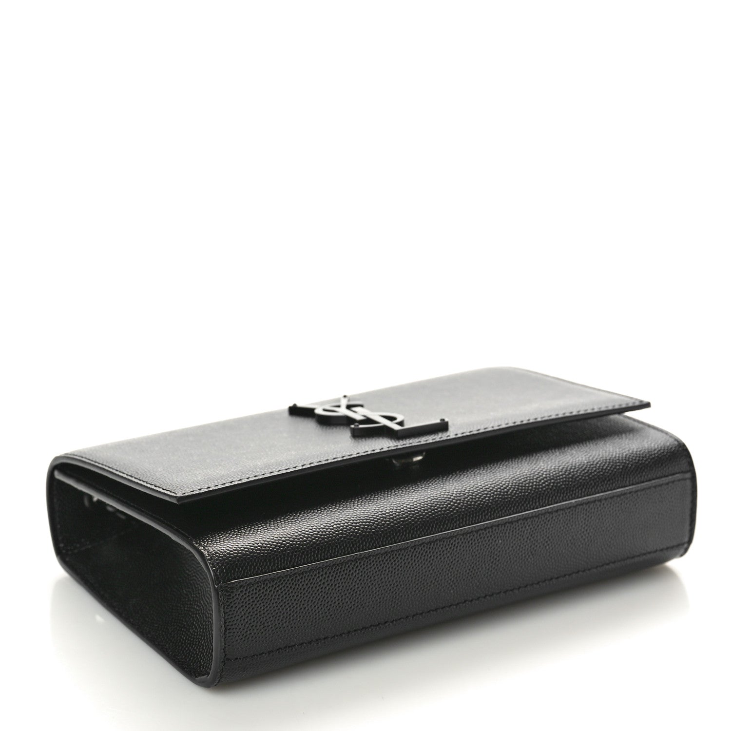 Saint Laurent Grain De Poudre Small Monogram Monochrome Kate Satchel Black 4 of 10