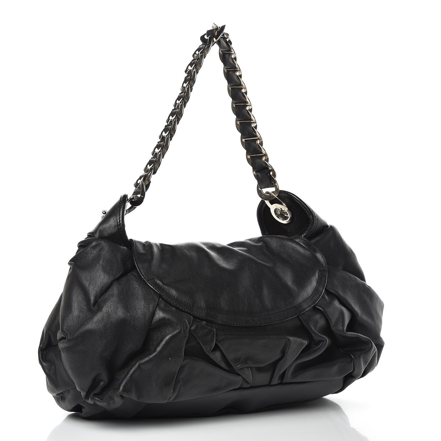 Christian Dior CHRISTIAN DIOR Lambskin Jazzclub Shoulder Bag Black 3 of 13