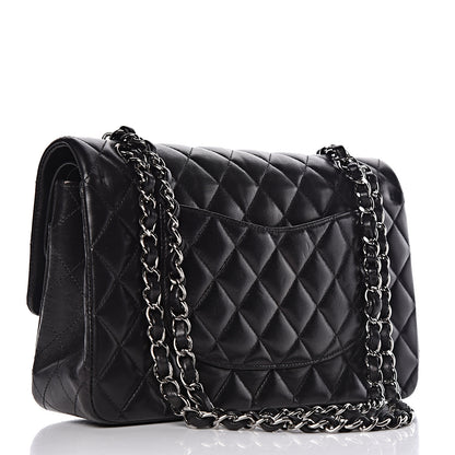 Chanel Lambskin Quilted Medium Double Flap Black 3 of 16