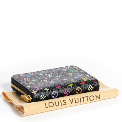 Louis Vuitton Monogram Multicolor Zippy Coin Purse Black Violet 4 of 8