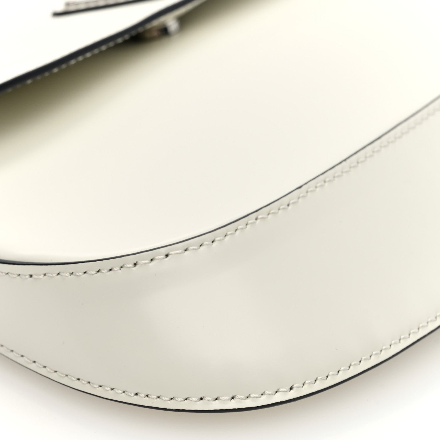 Prada Spazzolato Cleo Flap Shoulder Bag White 8 of 9
