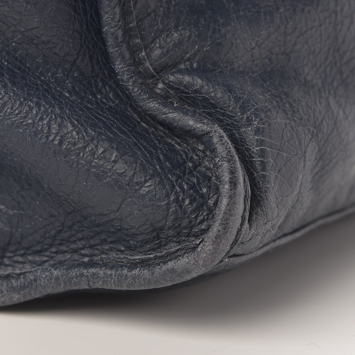 Agneau Classic Silver Hardware S City Bleu Obscur