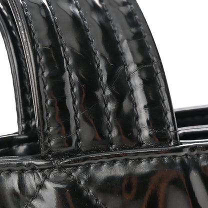 Chanel Patent Quilted Expandable CC Shoping Tote Black 12 of 13